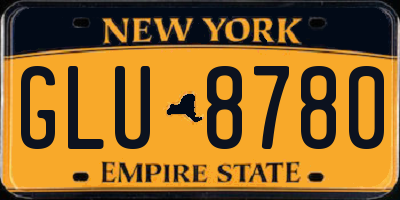 NY license plate GLU8780
