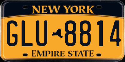 NY license plate GLU8814