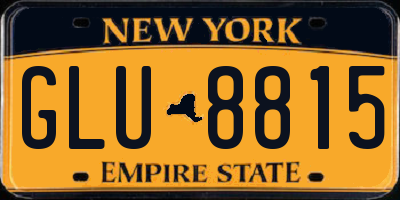 NY license plate GLU8815
