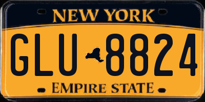 NY license plate GLU8824