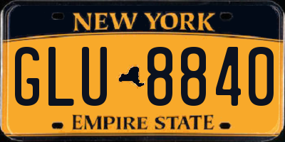 NY license plate GLU8840