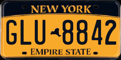 NY license plate GLU8842