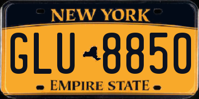 NY license plate GLU8850