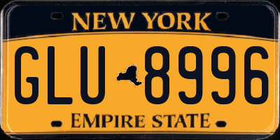NY license plate GLU8996