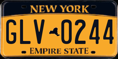 NY license plate GLV0244