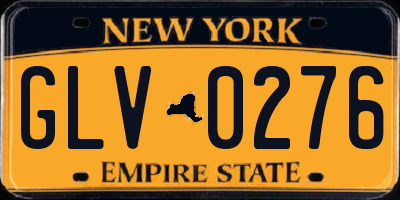 NY license plate GLV0276