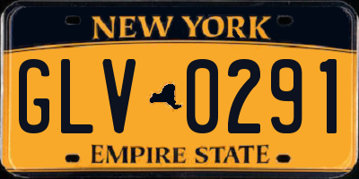 NY license plate GLV0291
