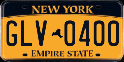 NY license plate GLV0400