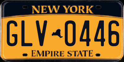 NY license plate GLV0446