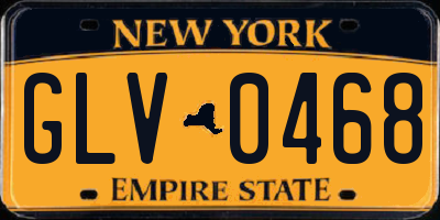 NY license plate GLV0468