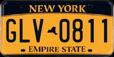 NY license plate GLV0811