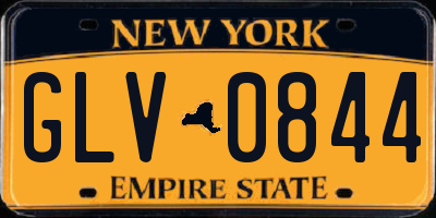 NY license plate GLV0844
