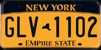 NY license plate GLV1102