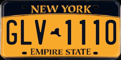 NY license plate GLV1110
