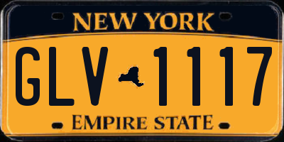 NY license plate GLV1117