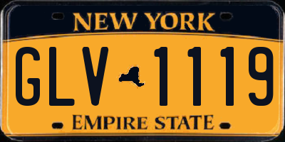 NY license plate GLV1119