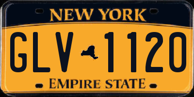 NY license plate GLV1120