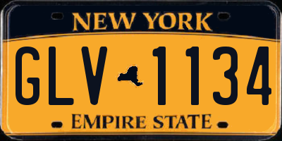 NY license plate GLV1134