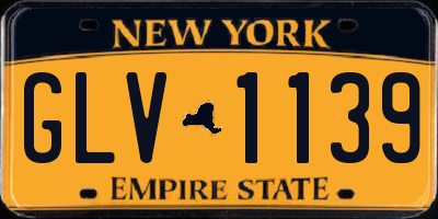 NY license plate GLV1139