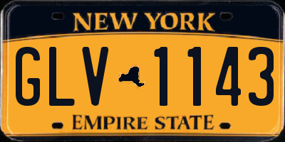 NY license plate GLV1143