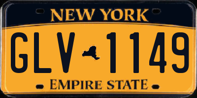 NY license plate GLV1149