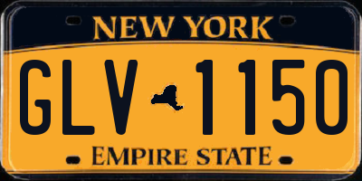NY license plate GLV1150