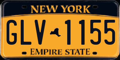 NY license plate GLV1155