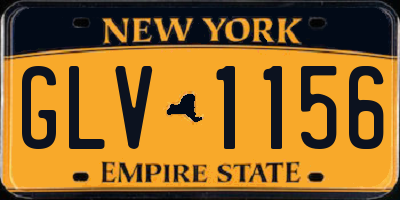 NY license plate GLV1156