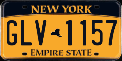NY license plate GLV1157