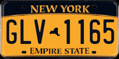 NY license plate GLV1165