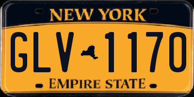 NY license plate GLV1170