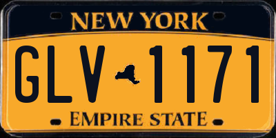 NY license plate GLV1171