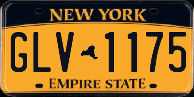 NY license plate GLV1175