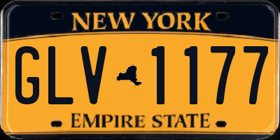 NY license plate GLV1177