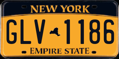 NY license plate GLV1186