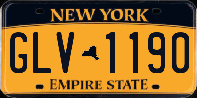 NY license plate GLV1190