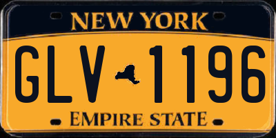 NY license plate GLV1196