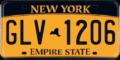 NY license plate GLV1206