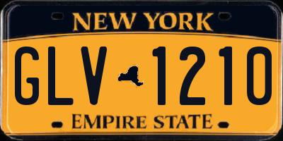 NY license plate GLV1210