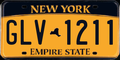 NY license plate GLV1211