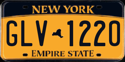 NY license plate GLV1220