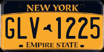 NY license plate GLV1225