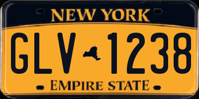 NY license plate GLV1238