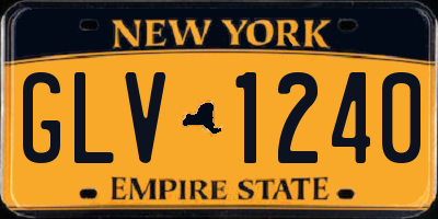 NY license plate GLV1240