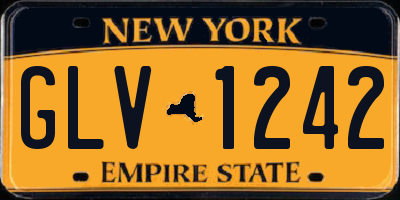 NY license plate GLV1242