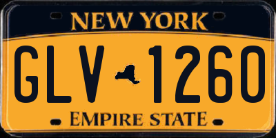 NY license plate GLV1260