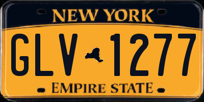 NY license plate GLV1277