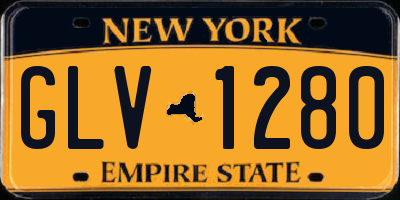 NY license plate GLV1280