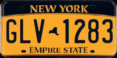 NY license plate GLV1283
