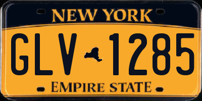 NY license plate GLV1285